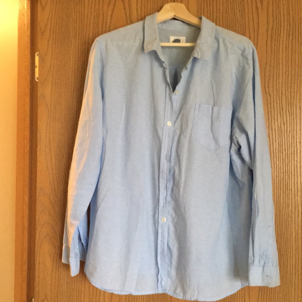 Blue button down